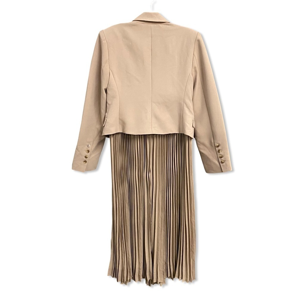 ASTR The Label Sekani Dress Camel Tan Midi Pleated Skirt jacket Revolve M - Picture 8 of 10